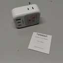 TESSAN Switzerland Travel Plug Adapter, Type J Switzerland Power Adapter with 4 Outlets 3 USB (2 USB-C), Swiss Plug for US to Rwanda Jordan Liechtenstein Madagascar, Travel Essentials