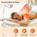 Home Infrared Heating Lamp for Body, 150W High Power Infrared Lamp, Red Light 660nm and Infrared Light 810-1000nm, Adjustable Angle & 3 Brightness Adjustment & 10-90 Minute Timer for Home & Office