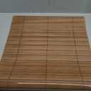 DKTIE Wooden Blinds Pattern Decorative Window Privacy Film, Sun Blocking Heat Control, Static Cling No Glue, with Installation Tools, Stained Glass Window Film (S531, 17.7" x 78.7")