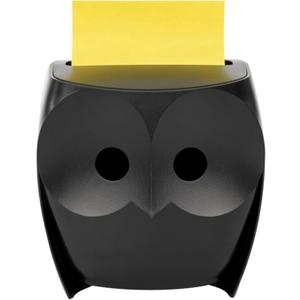 Post-it Owl Note Dispenser, Includes 1 Pad of Post-it 3 in X 3 in Super Sticky Dispenser Pop-up Notes, 45 Sheets (OWL-330-BK)