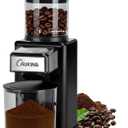 Electric Coffee Grinder for Home & Office: Automatic Conical Burr Coffee Grinder wtih 25 Precision Grind Settings - 120g Expandable Hopper & Low Noise&Durable Design Perfect for Multi-Cup Brewing