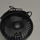 Gaiatop Baby Stroller Fan, 4000mAh Oscillating Mini Portable Fan with Light, 4 Speeds Battery Operated Small Handheld Desk Fan, 360 Rotate Flexible Tripod Clip On Fan for Car Seat Crib Travel Black