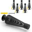 Mousike 4.5" Matte Black Door Stoppers (6 Pack) - Heavy Duty Industrial Spring Stops for Solid Core, Garage, Warehouse, Office & Commercial Doors - Silent, Strong, Shock Absorbing Topes para Puertas