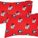 Georgia Bulldogs Red Standard Pillow Case