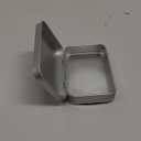 Silver Mini Portable Metal Tin Box with Lid - Rectangular, Hinged, Empty, for Candies, Soaps, Earrings, Jewelry, Crafts, Gifts