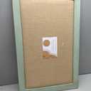 SOFE Linen Bulletin Board 18 X 29 Inches Wood Frame, Fabric Pin Board Corkboards for Wall Decorative, Rustic Memo Board Photos Wall Organizer Display Board, Vision Board for Home Room Office Message, 18.1" x 0.7"