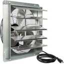 KEN BROWN 20 Inch Shutter Exhaust Fan With 1.65 Meters Power Cord Wall Mounted, High Speed 3500CFM, Vent Fan For Garages And Shops, Greenhouse,Attic Ventilation