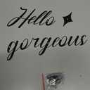 Hello Gorgeous Wall Decor, 11x6.5 Inch Metal Hello Gorgeous Wall Art for Hanging Room Bathroom Bedroom Decor
