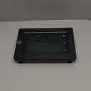 Alarm Clock, Humidity/Temperature Display, 8" Screen Display, 12/24Hr, 3 Level Brightness, Dimmable,Wall-mounted/Table-top, Battery Operated, Clock for Bedroom, Kids, Elderly (Black Case-blue Led)