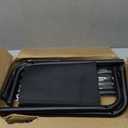 Elevated Dog Bed, Raised Outdoor Dog Cots Beds for Medium Dogs, Waterproof for Indoor & Outdoor, Cooling Hammock Cot with Breathable Mesh, Black, 37 Inches