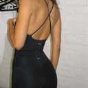 Danysu Sculpt Workout Tank Tops Women Backless Longline Sports Bras Strappy Padded Yoga Top (Black, M)