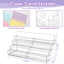 4 Tier Index Card Display Stand 3x5 Acrylic Card Holder for Desk File Note 8 Pockets Clear Postcard Stand Index Card Rack Acrylic Business Card Stand for Office Classroom 10.8 X 4 X 5.1 No Index Card