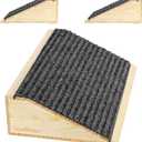 Dog Ramp for Stairs, Non-Slip Dog Stairs, Low-Angled Pet Ramps for Small Dogs and Cats, Medium Dogs, Step and Stair Assist for Injured and Older Pet, 12 Pack, Wood, 4" Height
