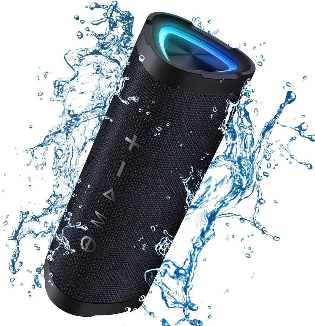 Vanzon Bluetooth Speakers, V40 Wireless Portable Bluetooth Speaker with TWS Dual Pairing, 24W Stereo Sound and 24H Playtime, IPX7 Waterproof Bluetooth Speaker for Home and Outdoor