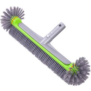 Sepetrel Pool Brush Head for Cleaning Walls,Heavy Duty Inground / Above Ground Swimming Pool Round Scrub Brushes with Premium Strong Bristle & Reinforced Aluminium Back,Grey