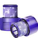 V10 Filter Replacement for Dyson V10 Cyclone Series, V10 Absolute, V10 Animal, V10 Total Clean, Replace Part No. 969082-01,2 Pack Filters 