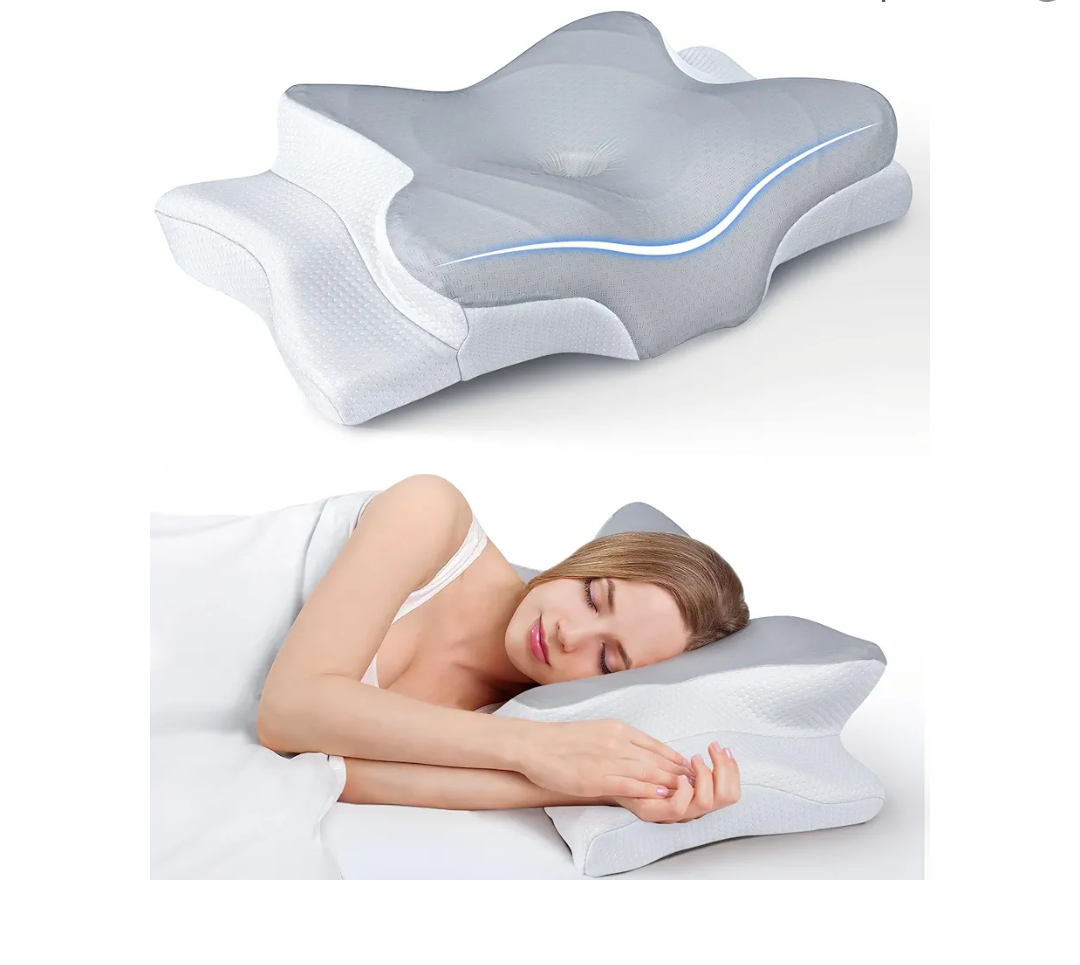 Ultra Pain Relief Cooling Pillow for Neck Support, Adjustable Cervical Pillow Cozy Sleeping, Odorless Ergonomic Contour Memory Foam Pillows, Orthopedic Bed Pillow for Side Back Stomach Sleeper