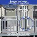 6 Pack 10 ft Heavy Duty Metal String Light Poles Adjustable Outdoor Lighting Stand for Patio,Backyard,Garden,Party & Wedding Rustproof & Sturdy with Hooks