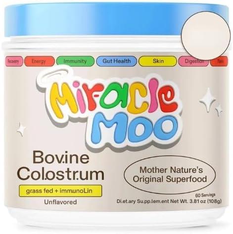Mir-acle Moo Bov.ine Col.ostr.um Immune System Support, Unflavored, 60 Servings