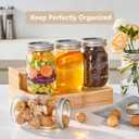 Mason Jars 32 oz,12 Pack Large Wide Mouth Mason Jar with Airtight Lids and Bands|Quart Glass Canning Jars for Pickling, Fermenting and Food Storage Microwave&Dishwasher Safe (12pack)