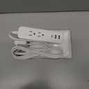 Flat Socket Extension Cord 5 FT Surge Protector Power Strip with 2 AC Outlets 1 USB C and 2 USB A Ports, Multiple Wall Outlet Extender Suitable for Home Dorm Desk Garage Work Travel Apartment (5FT)