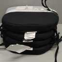 downluxe Indoor Chair Cushions for Dining Chairs, Soft and Comfortable Textured Foam Kitchen Chair Pads with Ties and Non-Slip Backing, 16" x 16" x 2", Black, 4 Pack