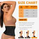 AMZBOSS Waist Trainer for Women Postpartum Belly Band Tummy Control Shapewear Faja Body Shaper Waist Cincher Triple Wrap (Black)