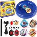 Bay Battle Burst Avatar Attack Battle Set with Two String Launcher and Grip Starter Set, Blue