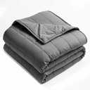 Smart Queen King Size Weighted Blanket (25 lbs, 78"x 85") for Adults Share Cooling Heavy Blanket, Breathable Cotton with Natural Glass Beads