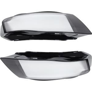 NewYall Left and Right Clear Headlight Lens Cover for Audi A4 B8 2009-2012