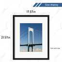 Wiscet 16x20 Picture Frame Set of 4, Display Picture 11x14 with Mat or 16x20 Poster Frame without Mat, Horizontal or Vertical Wall Mounting, Black