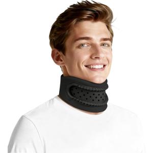 Neck Brace for Neck Pain and Support, Soft Cervical Collar for Men&Women, Neck Braces, Skin-Friendly Fabric,Memory Foam Wrapped in Silicone Breathable Hard Frame