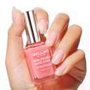 GELLEN Clear Nail Polish Base Coat Sheer Tinted Pink, Natural Color Regular Nail Polish, Calcium Formula Strengthens Nails, Enhances Natural Look, Quick Air Dry, Hema Free, Non-toxic, Anti-yellowing