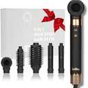 5 in 1 Hair Dryer Brush Set – Airbrush 5 in 1 Hair Styler - Hot Air Brush Styler and Dryer + Soft Microfiber Towel & Protective Gloves - Brush Hair Dryers for Women - Curl, Volumize, Straighten Hair