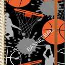 Ruled Spiral Writing Notebook,A5 Hardcover Lined College Journal for Women,Strong Twin-Wire Binding with Premium Paper,8.4" X 6",Perfect for School,Office,Home(Basketball)