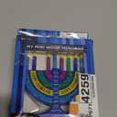 Rite Lite My Mini Wood Menorah with Removable Wood Candles - Colorful Chanukah Menorah for Kids Hanukkah Gifts Decorations Centerpiece, Jewish Holiday Party Favors Decor, Festival of Lights 5.75" H