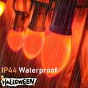 C9 LED Orange Halloween Lights, 25FT Halloween C9 String Lights with 27 Orange LED Bulbs, Hanging Decoration Light for Outdoor Indoor Patio Home Party Garden Yard-Black Wire