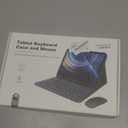 Backlit Keyboard Case with Mouse for Samsung Galaxy Tab 11 inch A11 Plus & A9 Plus, Dechatable Bluetooth Keyboard, Light Cover for Galaxy A9 +/A11+ Tablet Case with Keyboard, Pencil Holder,PL