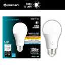 100-Watt Equivalent A19 Dimmable CEC Dusk to Dawn LED Light Bulb with Selectable Color Temperature (1-Pack)