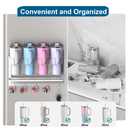 EASTTOWEST Magnetic Cup Storage Organizer Holder for Stanley 30/40 oz Tumbler,Strong Magnetic Rack for Fridge (White, 4CUPS)