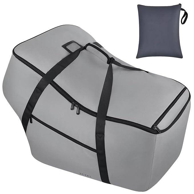 Infant Car Seat Travel Bag  Fits Infant Car Seats with AntiRebound Bar Base, Car Seat Airplane Bag for Chicco/Graco/Nuna/Cosco/Britax/Uppababy Baby Car Seat, Water Dirt Tear Resistant, Grey Upgrade