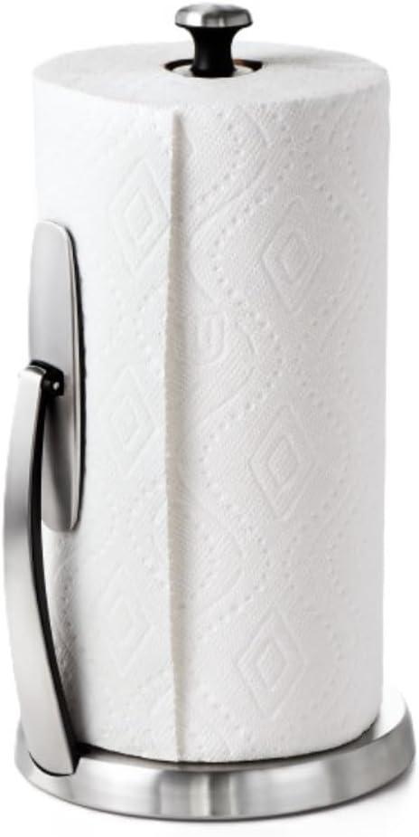 OXO Good Grips SimplyTear Paper Towel Holder - Stainless Steel (Silver & Black)