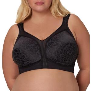 laytex Women's Wireless Bra, 18 Hour Plus-Size Bras, Full Coverage, Smoothing, 4693, Single or Pack, 46B