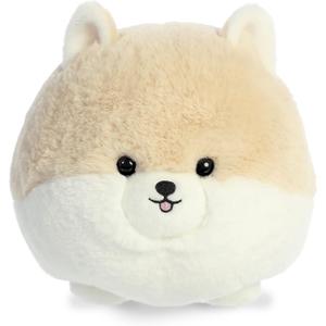 Aurora Playful Teddy Pets Pom Stuffed Animal - Unique Design - Endless Play - Cream 9 Inches