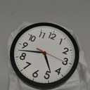 AKCISOT Wall Clock, Modern Small Wall Clocks Battery Operated 8 Inch, Silent Non-Ticking Analog Classic for Office, Home, Bathroom, Kitchen, Bedroom, School(Black)