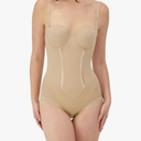 Maidenform Women's Shapewear Tummy Control Bodysuit, Built-In Bra Convertible to Strapless, Ultra Firm Shapewear Bodysuit, Size 36.