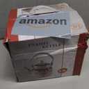 Tea Kettle Pot for Stove Top,Porcelain Large Enamel Teakettle,3.3L Colorful Teapot Floral Ceramic for Stovetop,Retro Classic Design (Ivory)