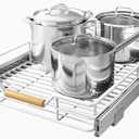 Pull out Cabinet Organizer, 18"W X 21"D, Heavy Duty Smooth Sliding Under Cabinet Shelves for Pots and Pans, Full-Extension Roll out Drawers, Slide out Organization for Home Kitchen Pantry, White