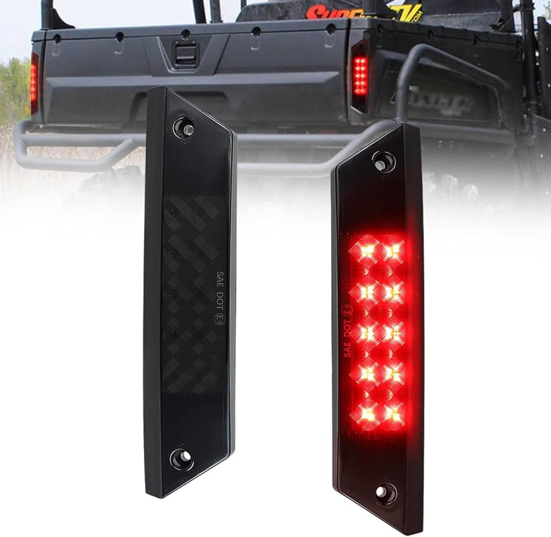 Smoked For Polaris ranger 900 led tail light for 2009-2016 Ranger 800 700 Rear Light Brake Stop Light (Black)