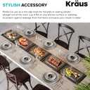 Kraus Multipurpose Workstation Sink Roll-Up Dish Drying Rack, Colander and Trivet in Black, KRM-11BL, 16.88" x 12" x .38"